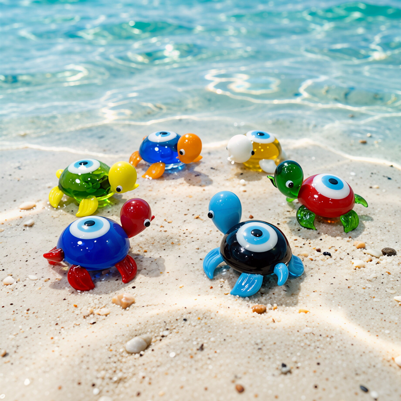 Marine Aquarium Europe - Cute Tiny Sea Turtle Glass Figurine