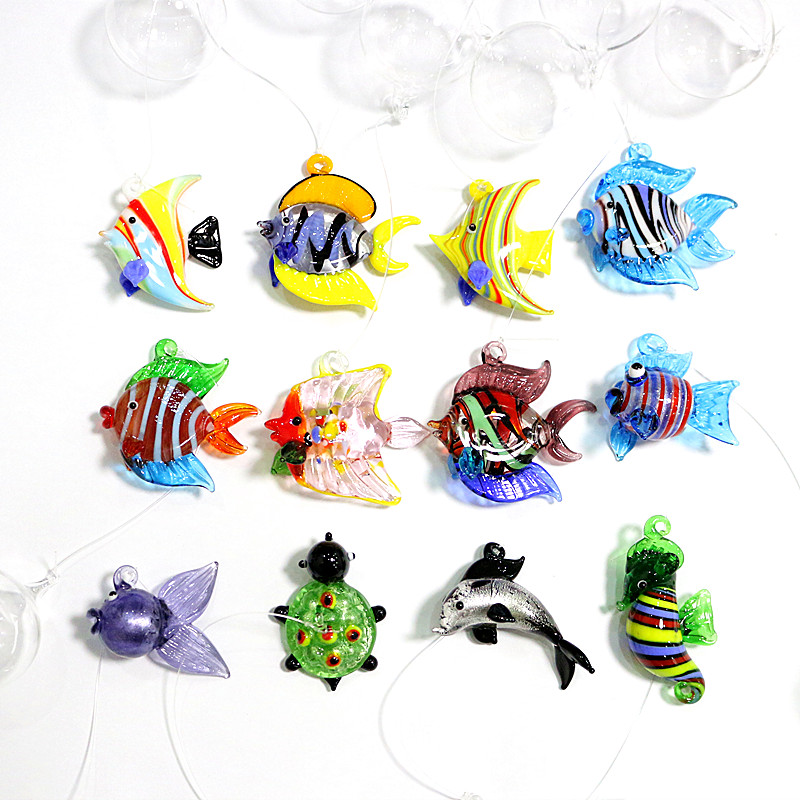 Marine Aquarium Europe - 12pcs Mini Floating Glass Marine Animal