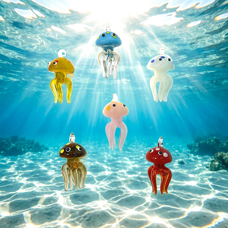 Colorful Mini Jellyfish Glass  - Marine Life Aquariums avis et prix