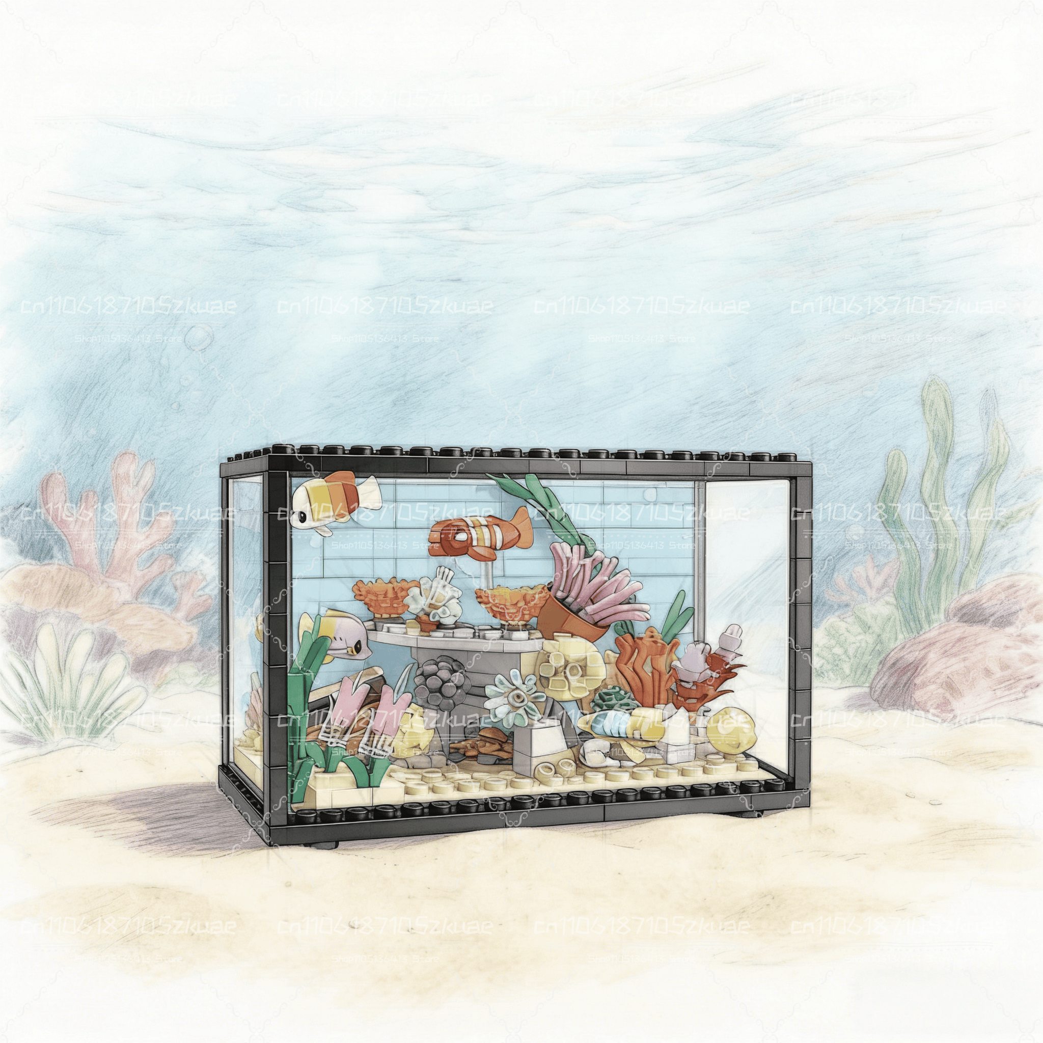 Idea Fish Tank Building Block  - Marine Life Aquariums avis et prix