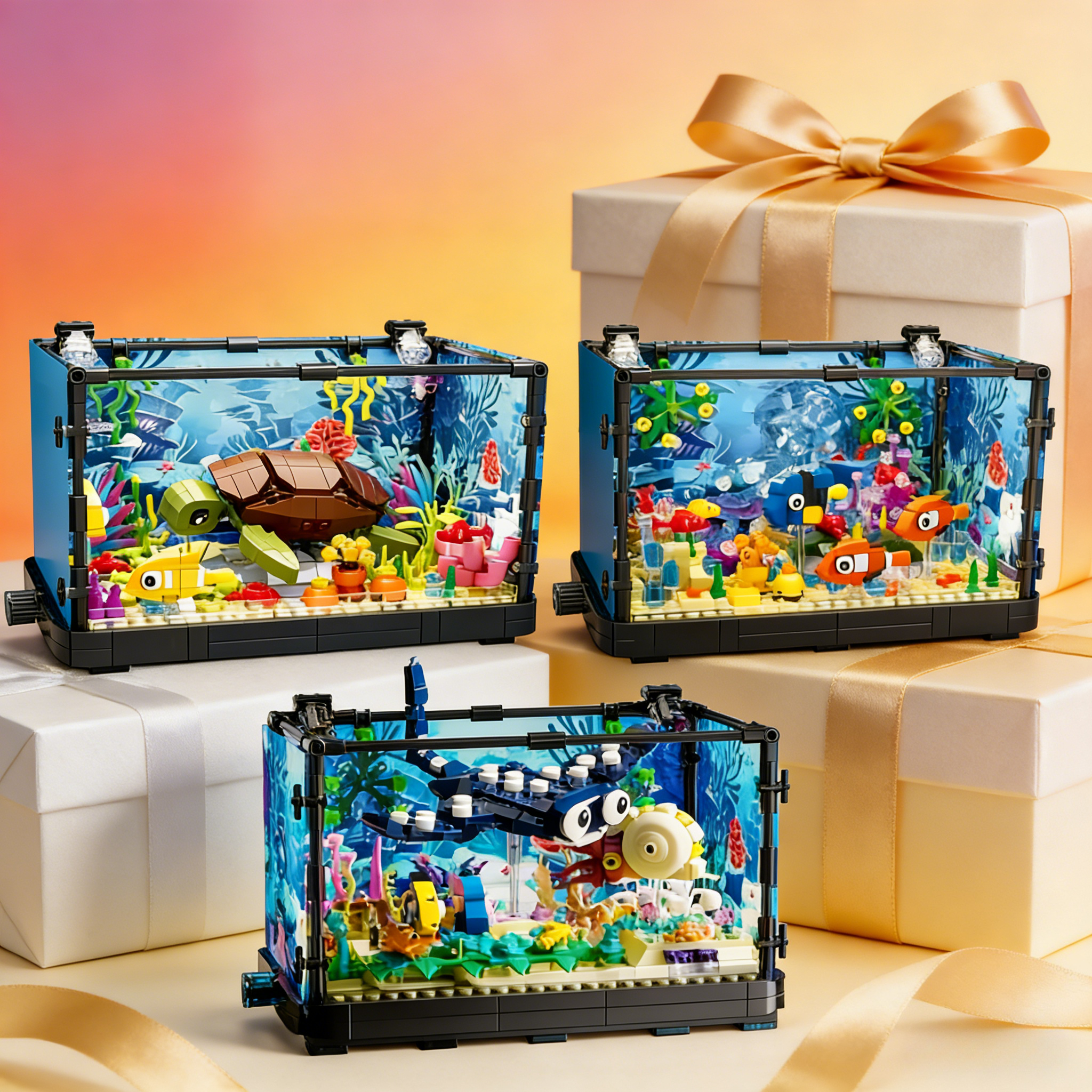Fish Tank Building Block Set w - Marine Aquarium Cube avis et prix