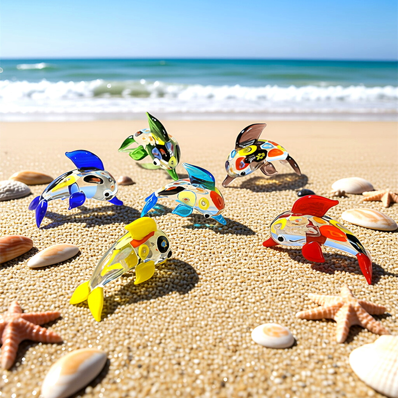 Colorful Miniature Glass Dolph - Marine Aquarium Europe avis et prix
