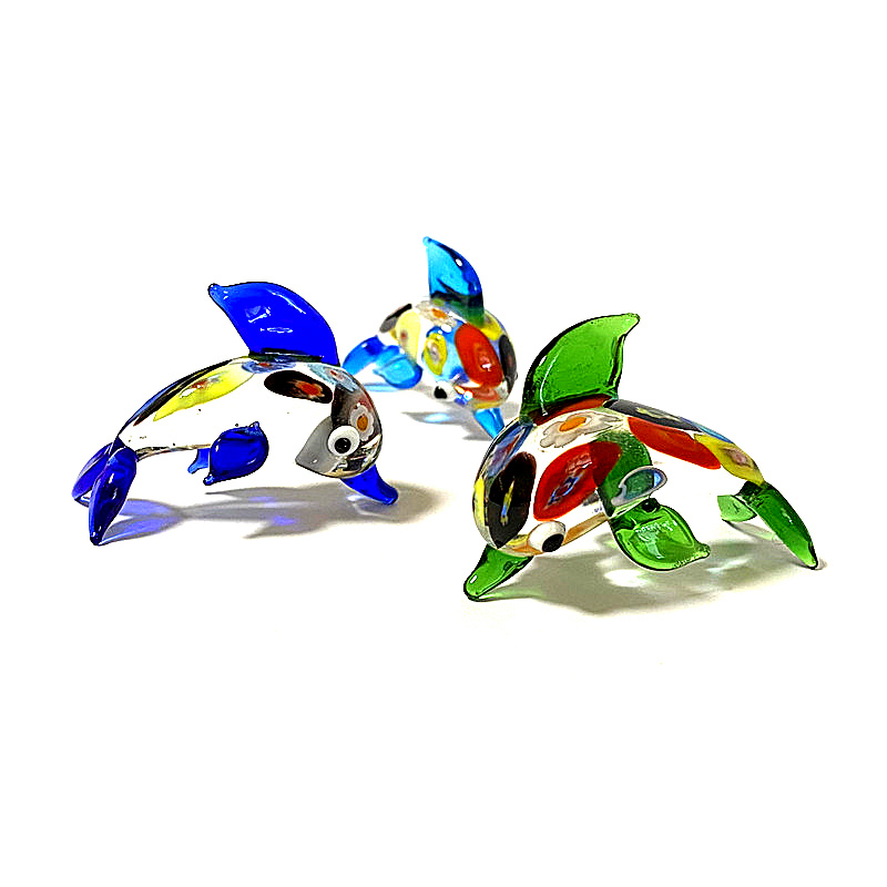 Colorful Miniature Glass Dolph - Marine Aquarium Europe avis et prix