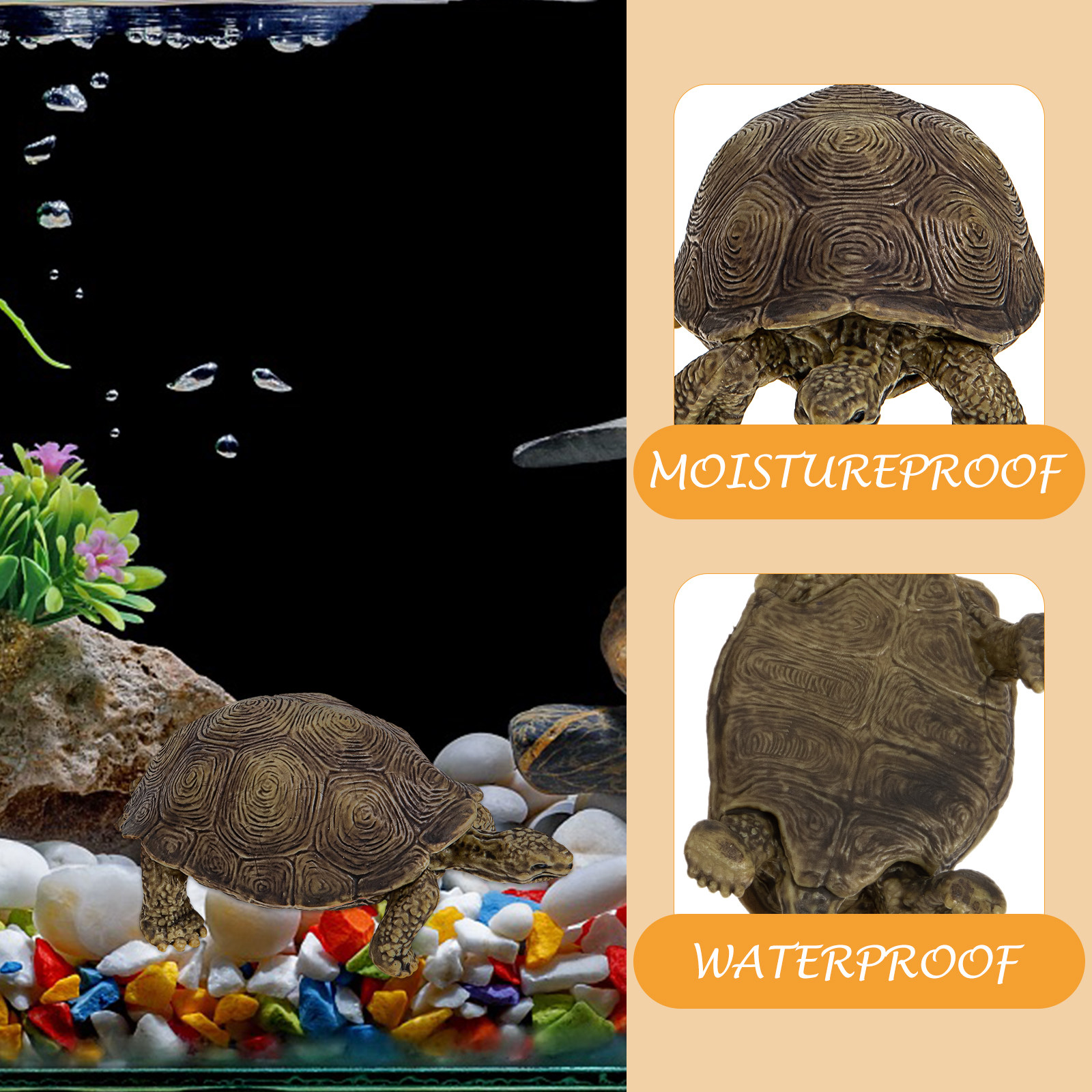 2Pcs Simulation Tortoise Plast - Marine Life Aquariums avis et prix