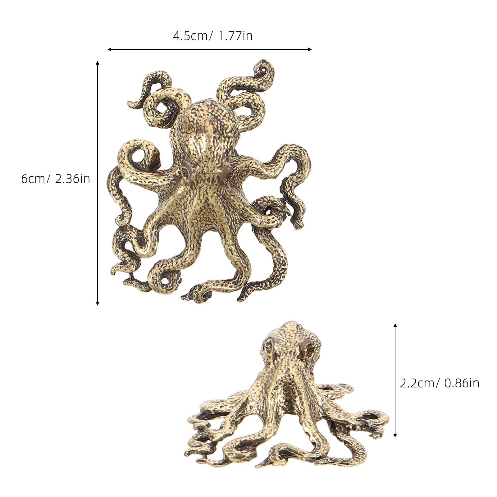 4Pcs Brass Octopus Decoration  - Marine Aquarium Europe avis et prix