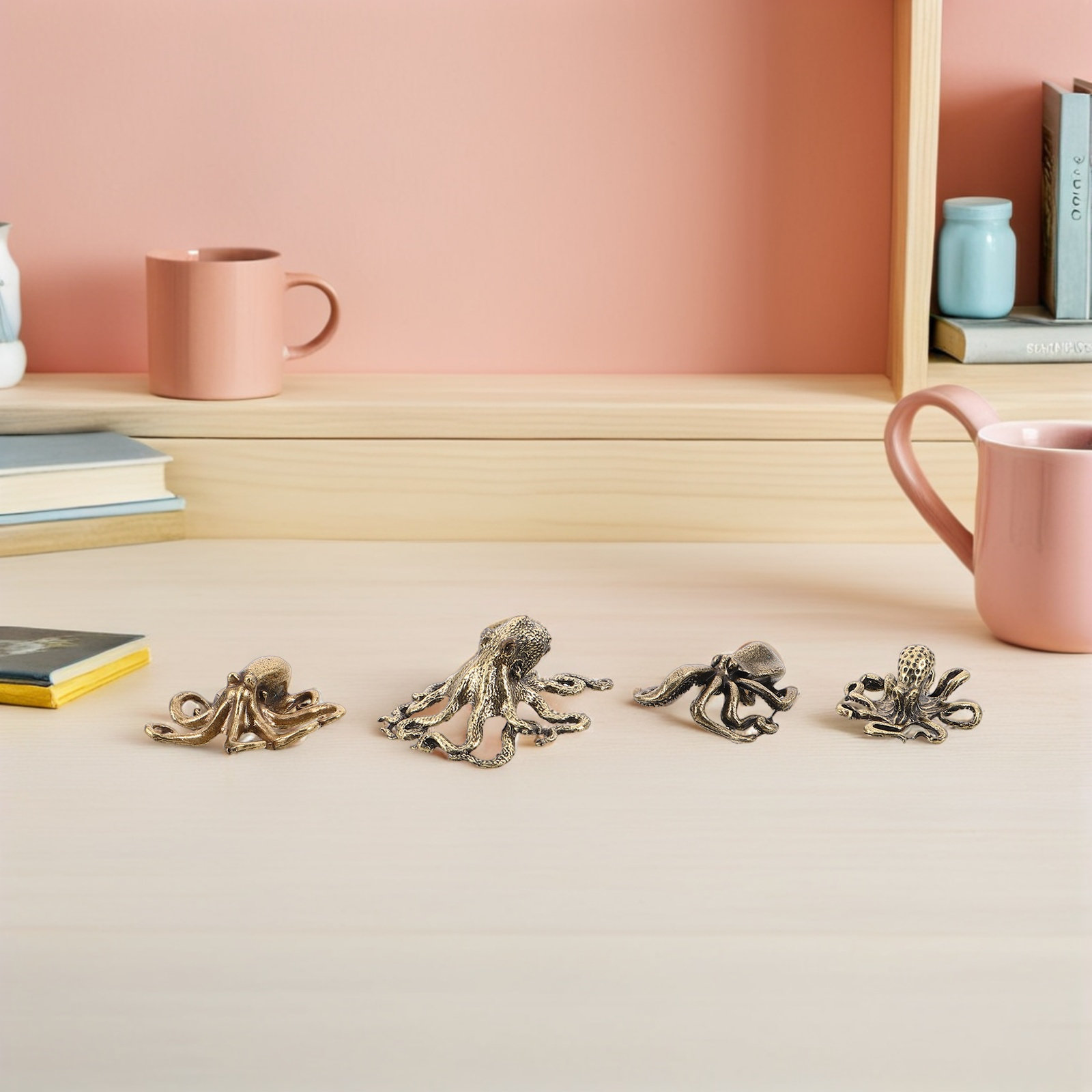 4Pcs Brass Octopus Decoration  - Marine Aquarium Europe avis et prix