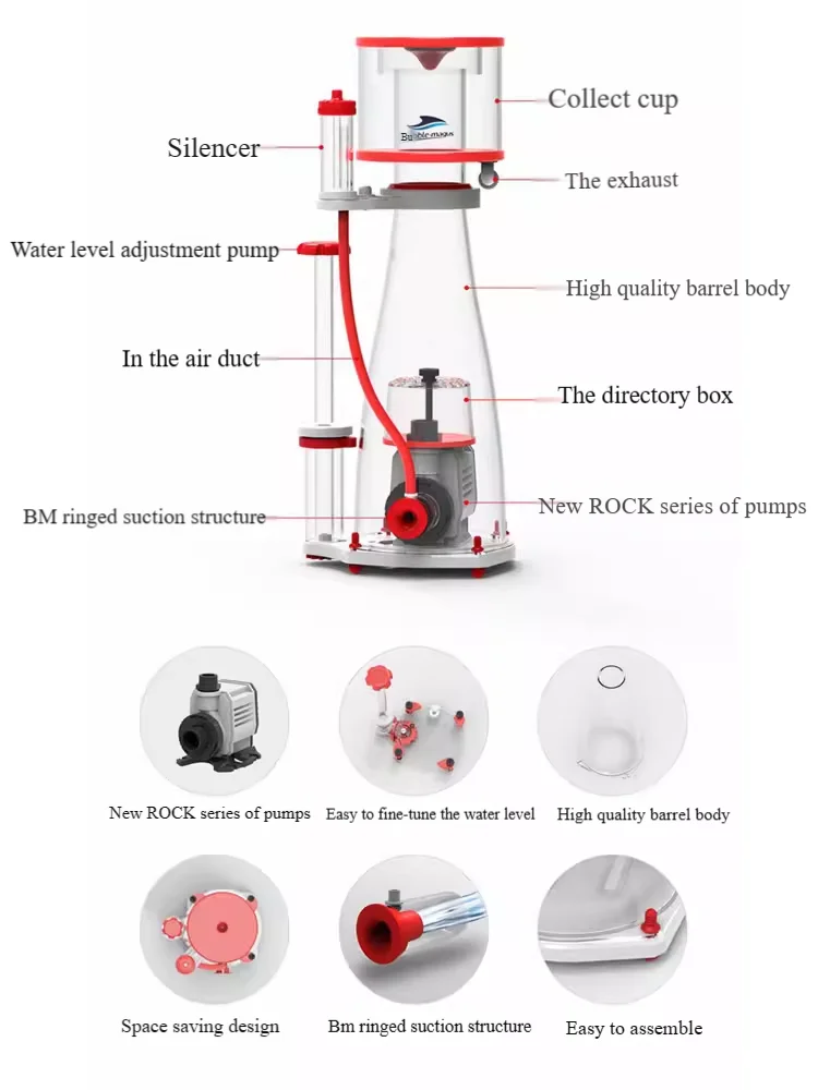220-240V 50Hz Bubble Magus Cur - Marine Aquarium Protein Skimmer avis et prix