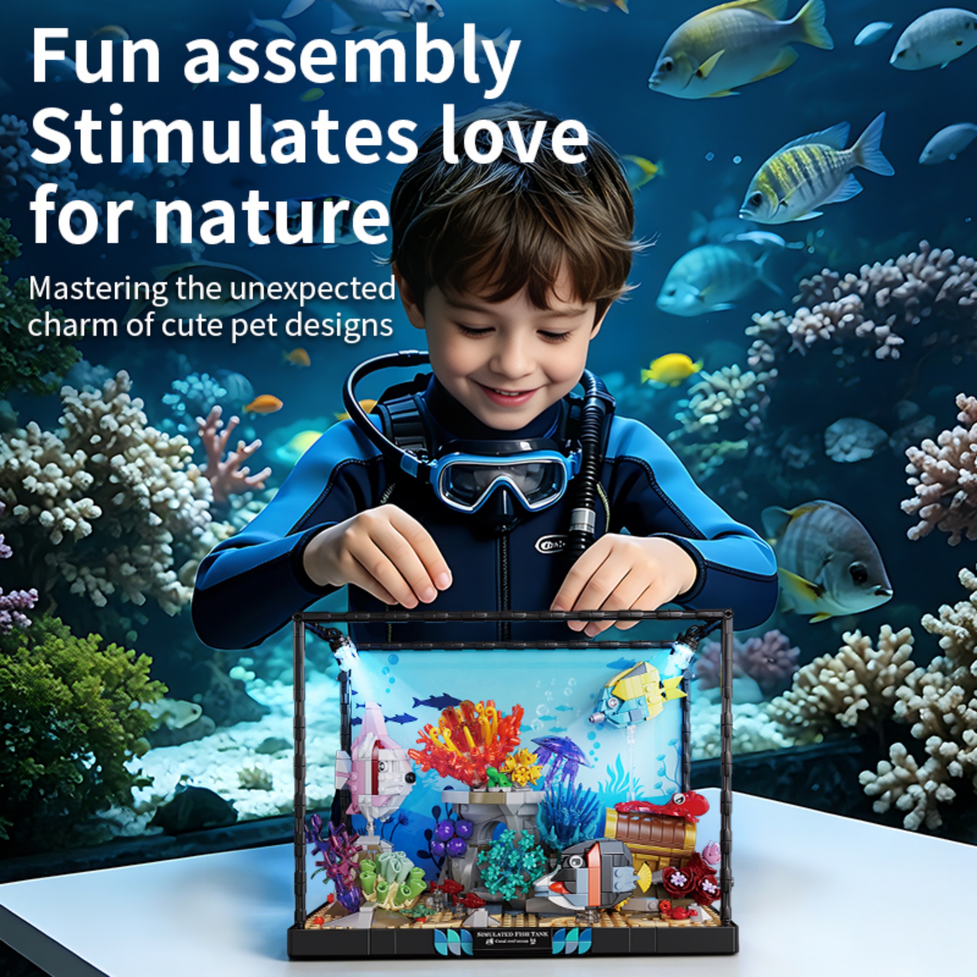 1318PCS Underwater Aquarium Bu - Marine Life Aquariums avis et prix
