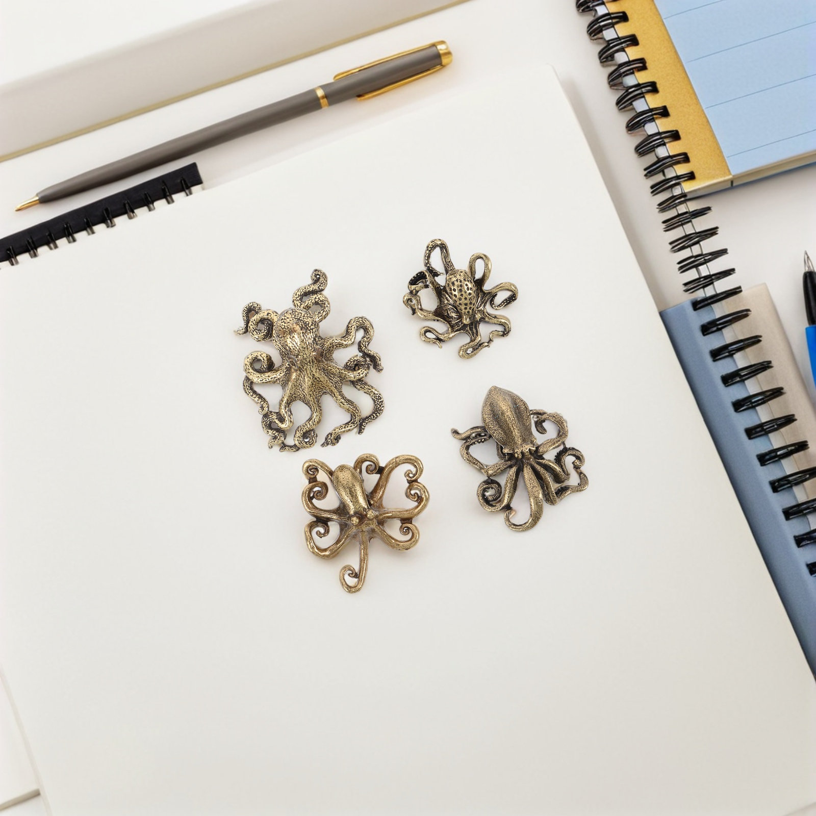 4Pcs Brass Octopus Decoration  - Marine Aquarium Europe avis et prix