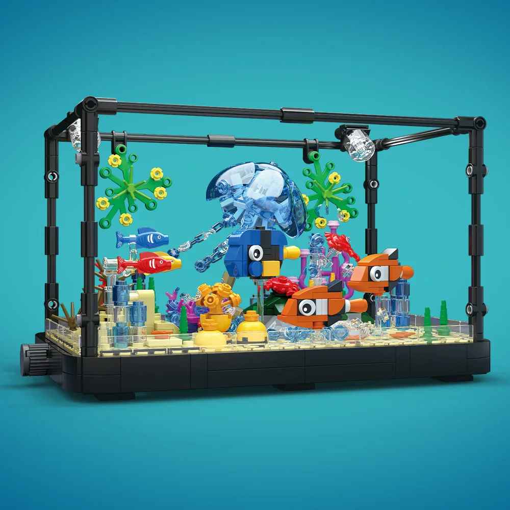 Fish Tank Building Block Set w - Marine Aquarium Cube avis et prix