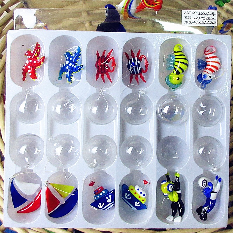 12pcs Mini Floating Glass Mari - Marine Aquarium Europe avis et prix